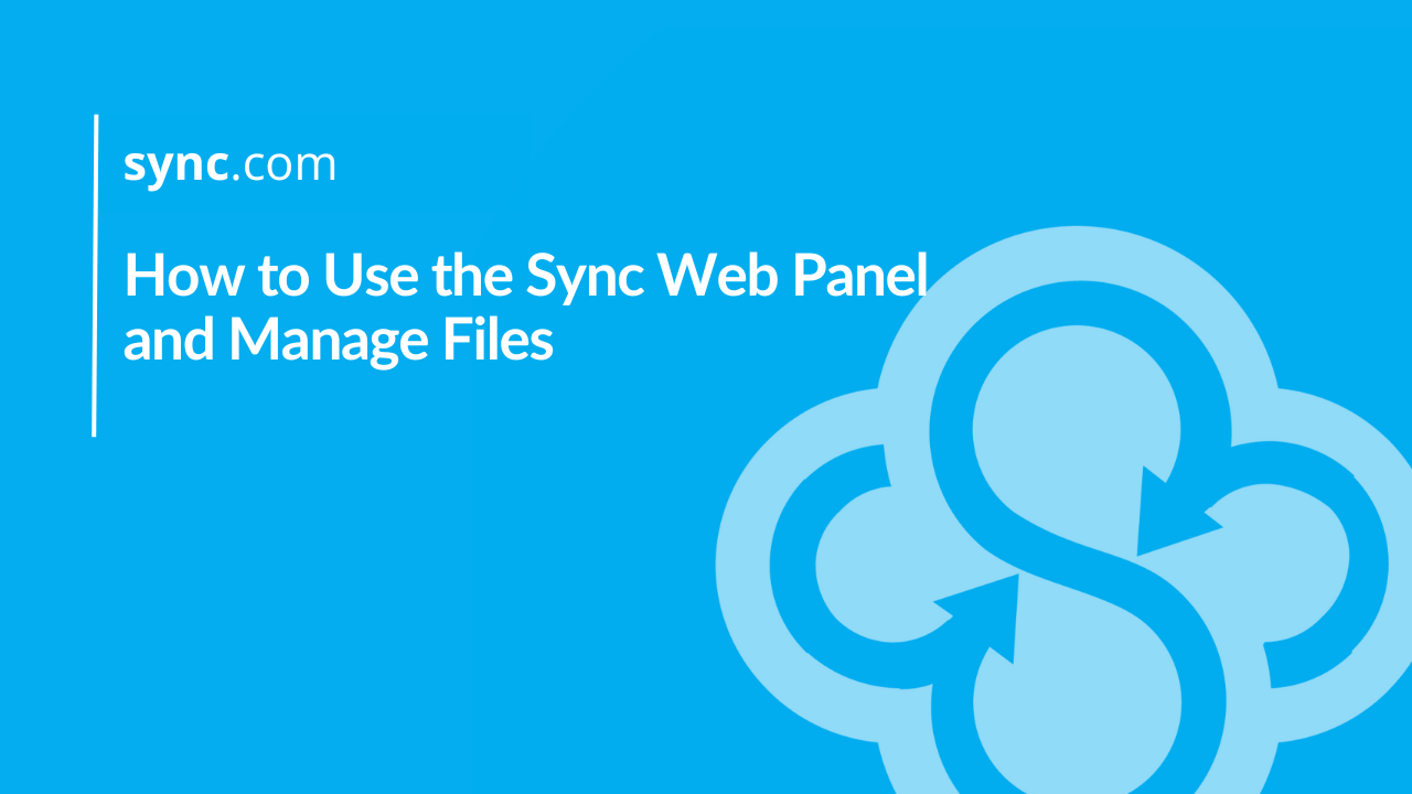 How to Use the Sync Web Panel and Manage Files - YouTube Thumbnail