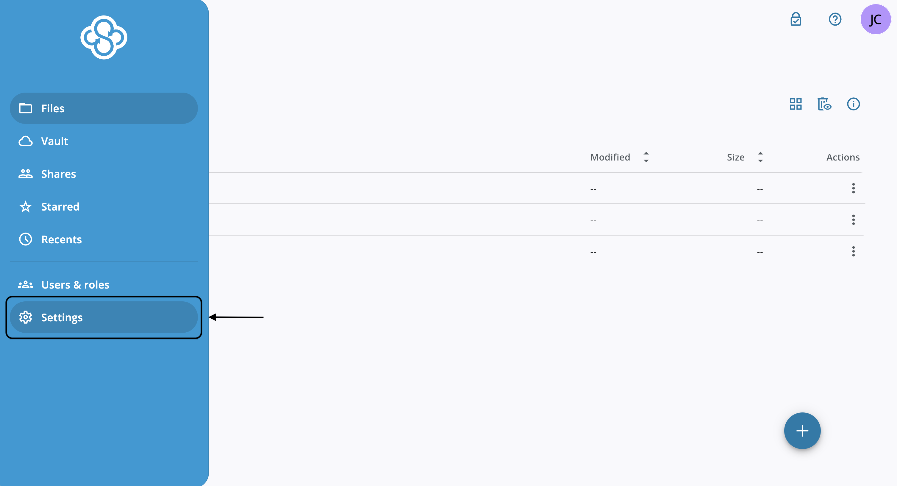 screenshot of the settings tab in the slide out menu bar .png